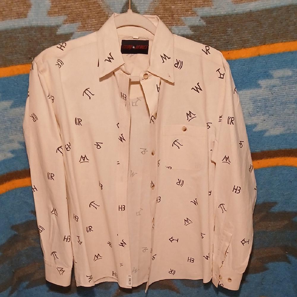 White Casual Button Down Shirt with Classic Collar